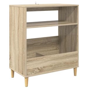 vidaXL Platenspeler Steun Sonoma Eiken 71 x 39,5 x 83 cm Bewerkt hout