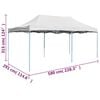 vidaXL Partytent inklapbaar 3x6 m staal wit