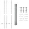 vidaXL Hek met Paal Zilver 1,2 x 10 m Staal