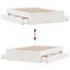 vidaXL Bedframe zonder matras met lades grenenhout wit 140x200 cm