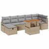 vidaXL Tuinbankenset 8 st Beige poly rattan