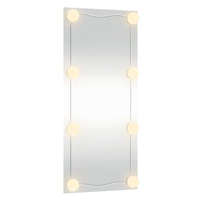 vidaXL Wandspiegel met LED's rechthoekig 40x80 cm glas