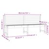 vidaXL Tuinbank 201,5 cm massief grenenhout