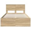 vidaXL Bedframe met hoofdeinde Sonoma 120 x 190 cm Bewerkt hout