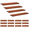vidaXL Traplopers 16 st 120 x 25 x 2 cm Bruin Massief beukenhout