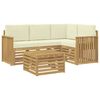 vidaXL Buiten bankenset 5 pcs Wit en cr&egrave;mekleurig 59 x 59 x 37 cm