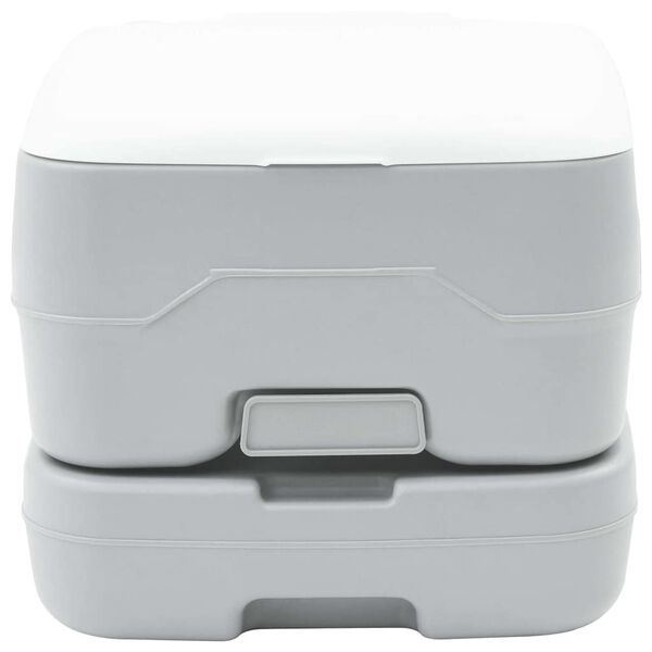 vidaXL Camping Toilet Grijs en Wit 41,5 x 36,5 x 30 cm Polyetheen