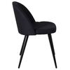 Venture Home Eetkamerstoelen 2 st Velvet polyester zwart