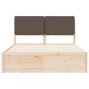 vidaXL Bedframe met Gevoerd Hoofdgedeelte Taupe 160 x 200 cm