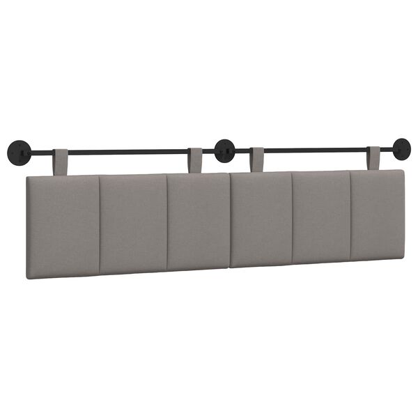 vidaXL Hangend Hoofdeinde Wandgemonteerd Taupe 190 x 55 x 5 cm Stof