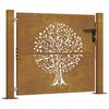 vidaXL Poort 100x75 cm boomontwerp cortenstaal