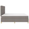 vidaXL Boxspringbed met matras met hoofdeinde Taupe 200 x 200 cm Stof