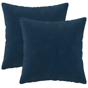 vidaXL Kussensloop 2 pcs HEERLEN Blauw 30 x 30 cm Microfiber Fleece