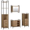 vidaXL Badkamerkastenset 4 st Artisanaal eiken 40 x 36 x 200,5 cm