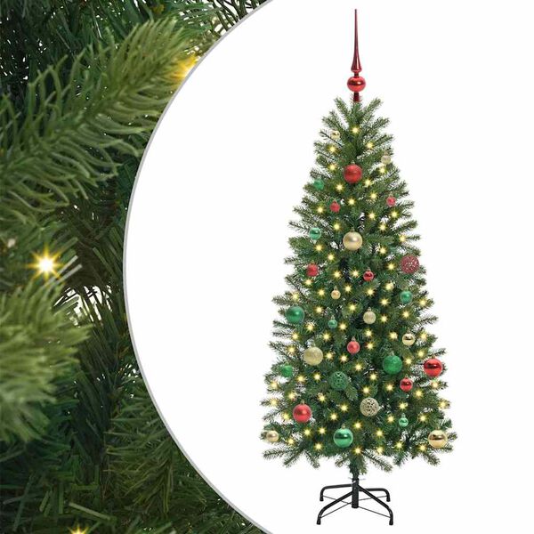 vidaXL Kunstkerstboom met 150 LED met standaard Groen 150 cm PE en PVC