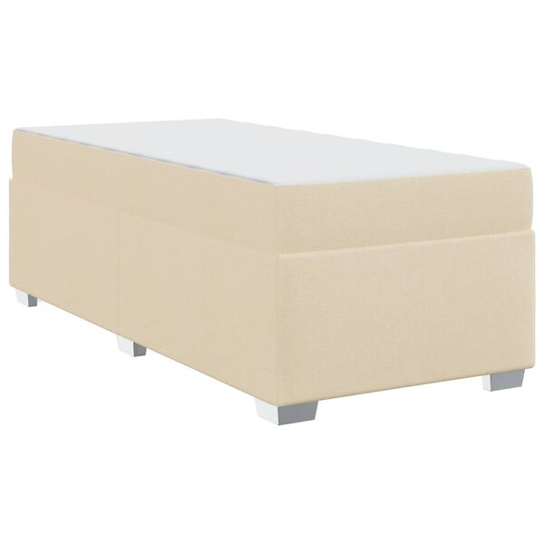 vidaXL Bedframe met matras Cr&egrave;me 90 x 190 cm Stof