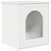 vidaXL Kattenhuis Glanzend Wit 53 x 52 x 62 cm Bewerkt hout