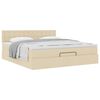 vidaXL Ottoman bed met matras 180x200cm stof cr&egrave;mekleurig
