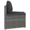 vidaXL 8-delige Loungeset met kussens poly rattan grijs