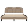 vidaXL Bedframe "Viana" met LED zonder matras cappuccino 160x200 cm