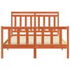 vidaXL Bedframe Wasbruin 205,5 x 155,5 x 100 cm Massief grenenhout