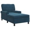 vidaXL Chaise Lounge met kussen Blauw 91 x 157 x 91 cm Fluweel