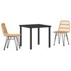 vidaXL Tuin eettafelset 5 pcs Bruin Gepoedercoat staal
