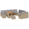 vidaXL Tuinbankenset 13 st Beige poly rattan
