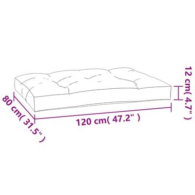 vidaXL Palletkussens 2 st stof antracietkleurig