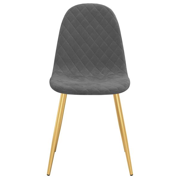 vidaXL Eetkamerstoelen 2 st fluweel donkergrijs