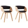 vidaXL Eetkamerstoelen 2 st gebogen hout en kunstleer