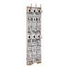 vidaXL Wandkapstok met 6 haken FAMILY RULES 120x40 cm