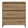 vidaXL Dressoir 70x41x75 cm bewerkt hout artisanaal eikenkleur