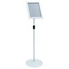 vidaXL Pedestal Posterstand Zilver 33 x 33 x 123 cm PVC en staal