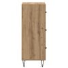 vidaXL Dressoir artisanaal eikenkleurig 34 x 34.5 x 90 cm Bewerkt hout