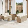 vidaXL Tuin Sofa Set met kussen 9 pcs Beige Poly riet