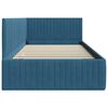 vidaXL Hoekbedframe met hoofdeinde Blauw 100 cm x 200 cm Fluweel