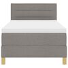 vidaXL Boxspringbed met matras met hoofdeinde Taupe 90 x 200 cm Stof
