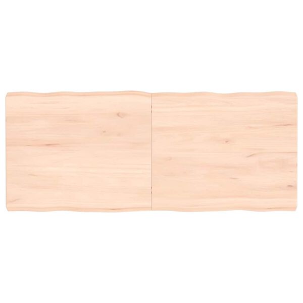 vidaXL Tafelblad natuurlijke rand 120x50x(2-6) cm massief eikenhout