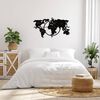 Homemania Wanddecoratie World Map 100x56 cm metaal zwart