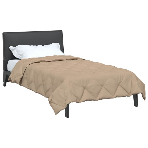 vidaXL Zomer Dekbed Taupe 200 x 135 cm Microfiber