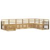vidaXL Buiten bankenset 8 pcs Wit 306 x 187,5 x 73 cm