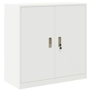 vidaXL Opbergkast Wit 90 x 40 x 90 cm Staal
