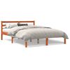vidaXL Bed met matras massief grenenhout wasbruin 140x190 cm