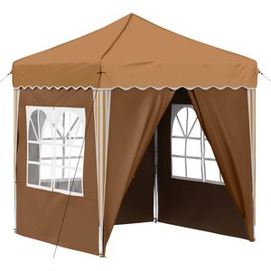 vidaXL Pop-up partytent 195 x 195 x 245 cm Beige Oxford Stof