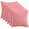 vidaXL Kussensloop 6 st HEERLEN Roze 40 x 40 cm Stof