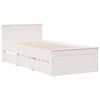vidaXL Bed met boekenkast zonder matras grenenhout wit 75x190 cm