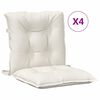 vidaXL Stoelkussens 4 st lage rug 100x50x7 cm stof gem&ecirc;leerd cr&egrave;me