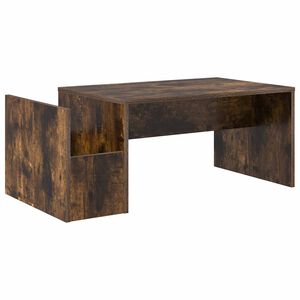 vidaXL Salontafel Gerookt eiken 90 x 45 x 35 cm Bewerkt hout