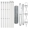 vidaXL zeshoekig gaashek met grondbevestiging 10 x 0,5 m zilver Mesh